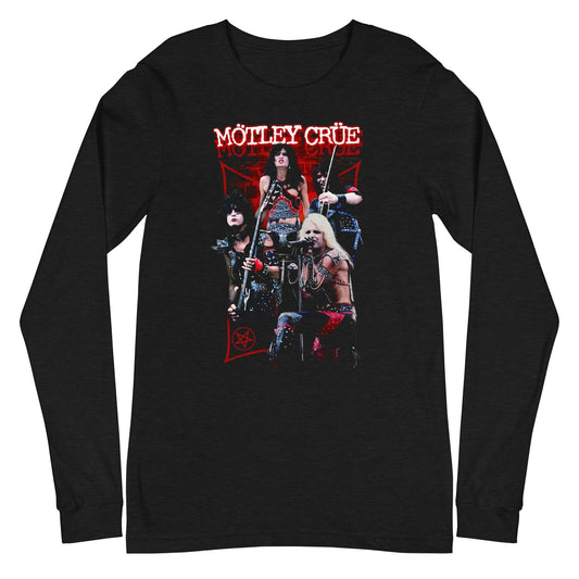MERCHMOMENT Motley Crue - Live Long Sleeve T-Shirt [Apparel] - Rock Band Apparel