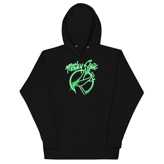 MERCHMOMENT Motley Crue - Neon Green Girls Hoodie [Apparel] - Rock Band Apparel