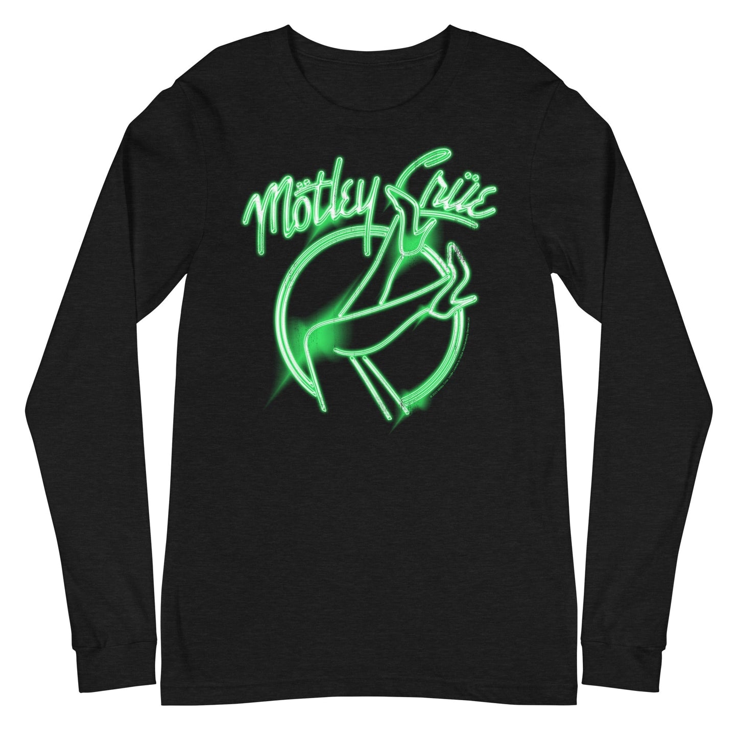 MERCHMOMENT Motley Crue - Neon Green Girls Long Sleeve T-Shirt [Apparel] - Rock Band Apparel