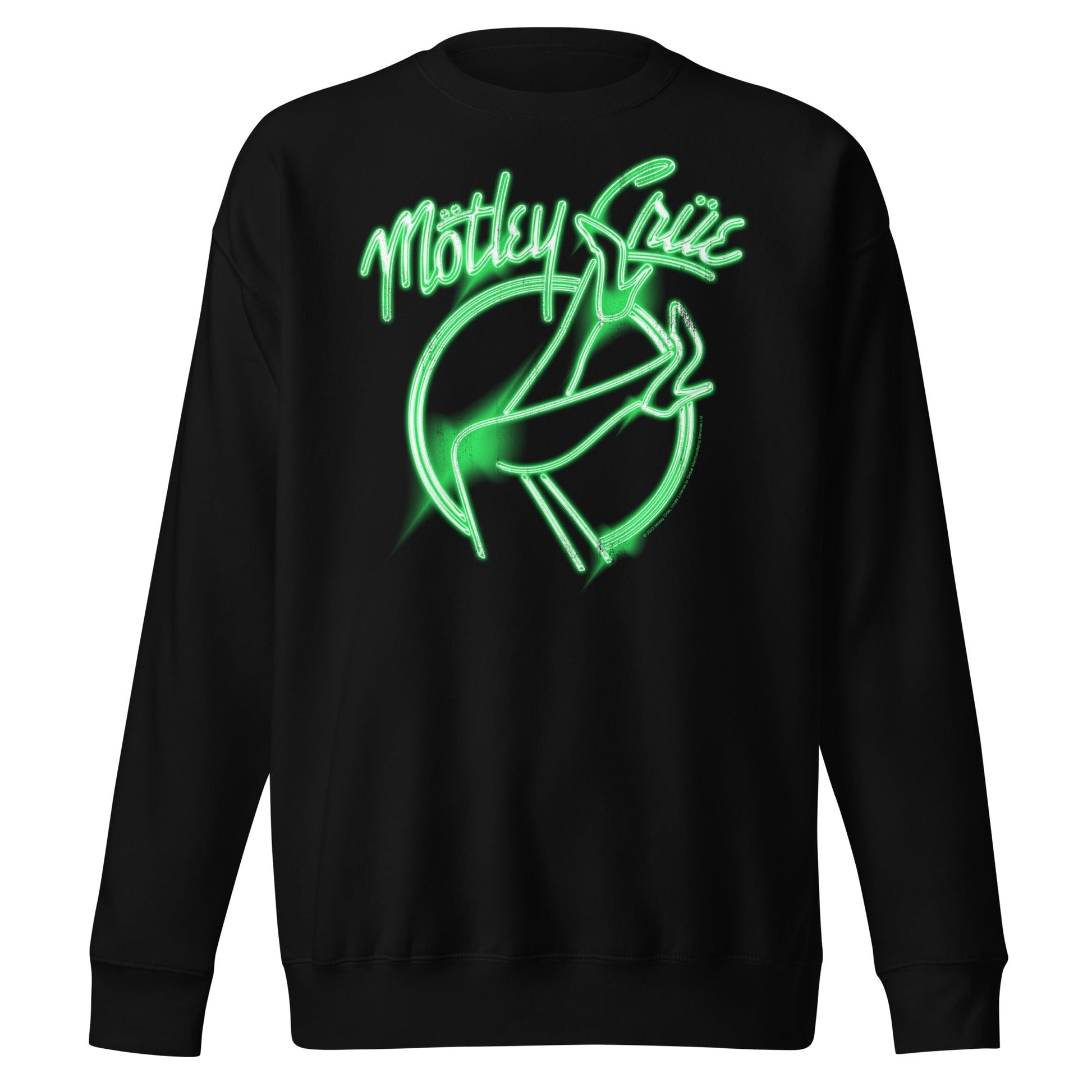 MerchMoment Motley Crue - Neon Green Girls Sweatshirt [Apparel] Black