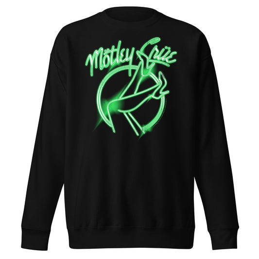 MerchMoment Motley Crue - Neon Green Girls Sweatshirt [Apparel] Black