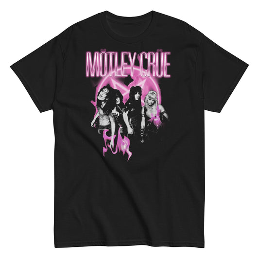 MERCHMOMENT Motley Crue - Neon Pink T-Shirt [Apparel] - Rock Band Apparel