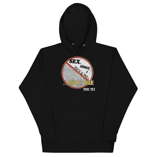 MERCHMOMENT Motley Crue - No Fun Tour '84 Hoodie [Apparel] - Rock Band Apparel