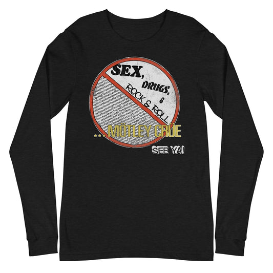 MERCHMOMENT Motley Crue - No Fun Tour '84 Long Sleeve T-Shirt [Apparel] - Rock Band Apparel