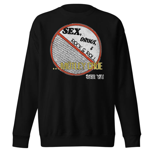 MERCHMOMENT Motley Crue - No Fun Tour '84 Sweatshirt [Apparel] - Rock Band Apparel