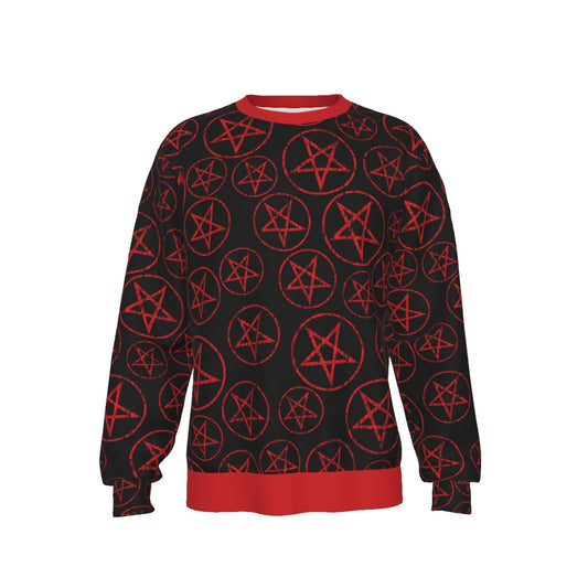 MerchMoment Motley Crue Pentagram All Over Print Sweatshirt [Apparel] As Shown