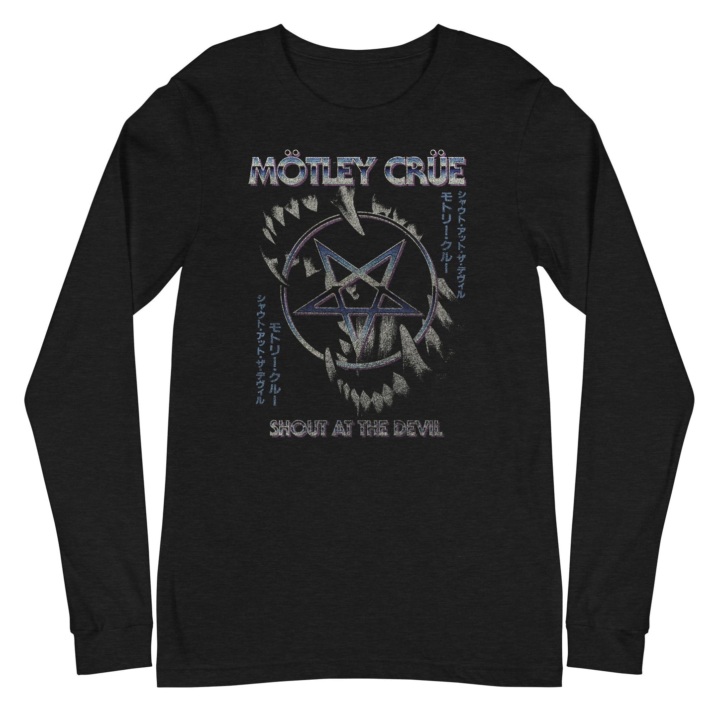 MERCHMOMENT Motley Crue - Pentagram Long Sleeve T-Shirt [Apparel] - Rock Band Apparel