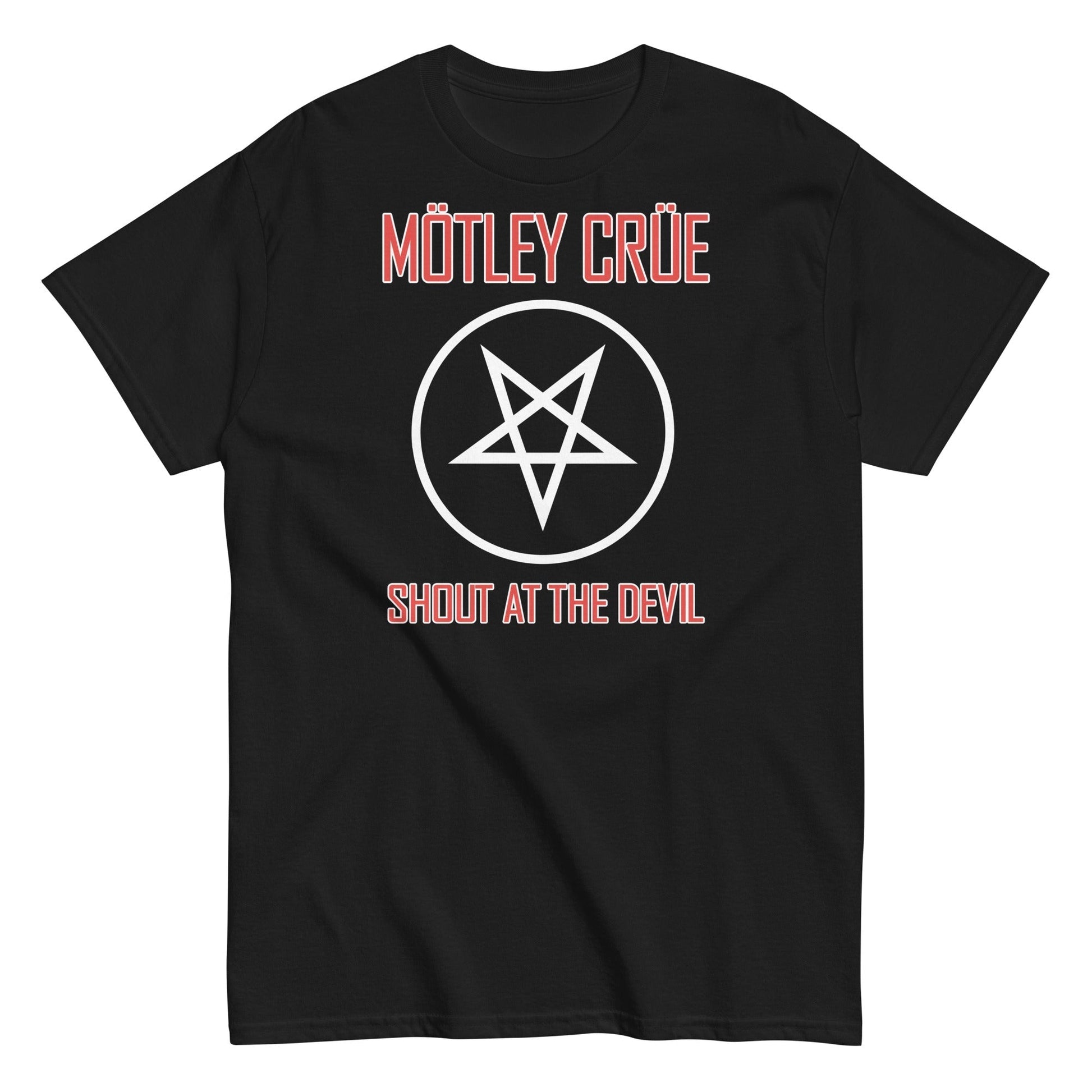 MERCHMOMENT Motley Crue - Pentagram Shout T-Shirt [Apparel] - Rock Band Apparel