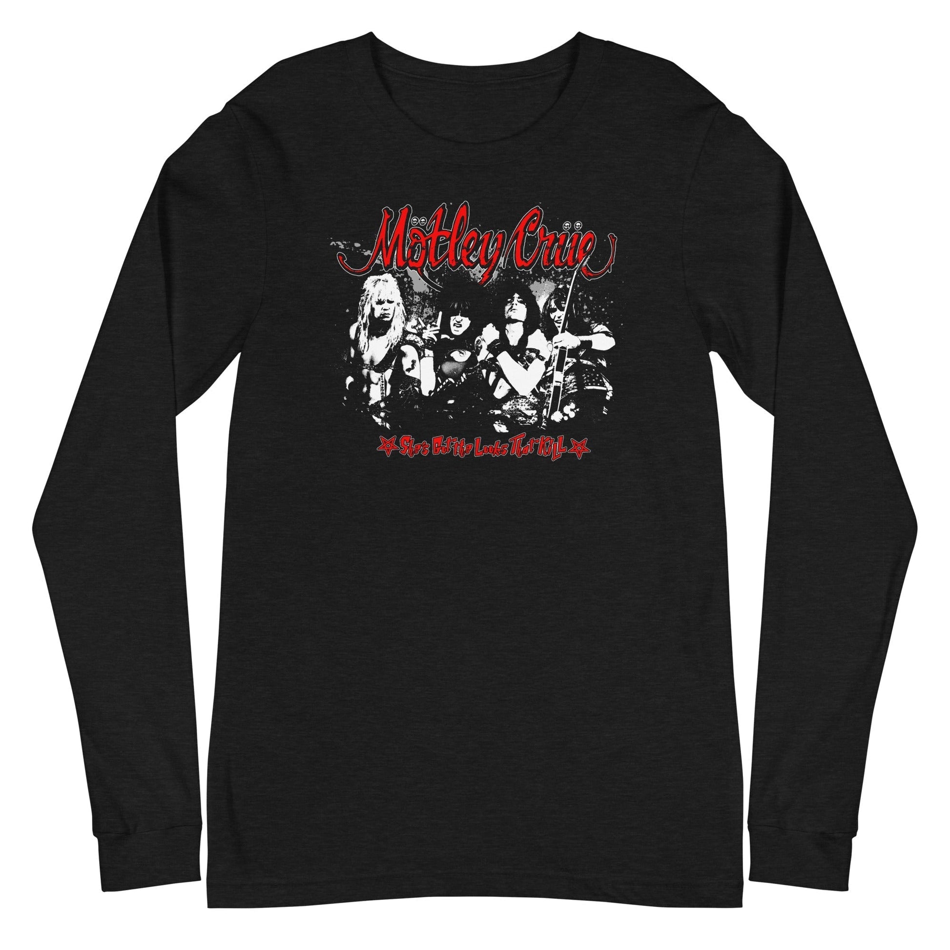 MerchMoment Motley Crue - She's Got the Looks Long Sleeve T-Shirt [Apparel] Black
