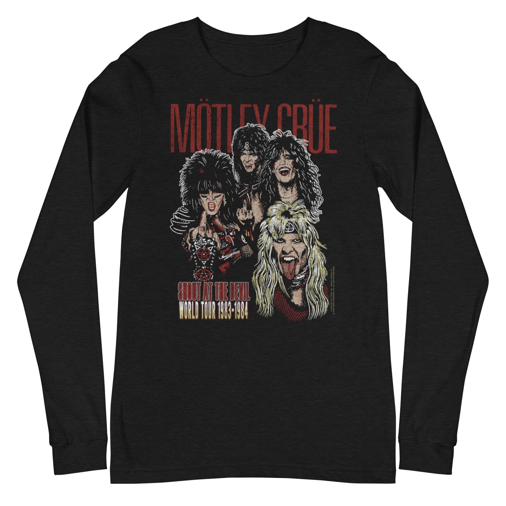 MERCHMOMENT Motley Crue - Shout at the Devil Long Sleeve T-Shirt [Apparel] - Rock Band Apparel