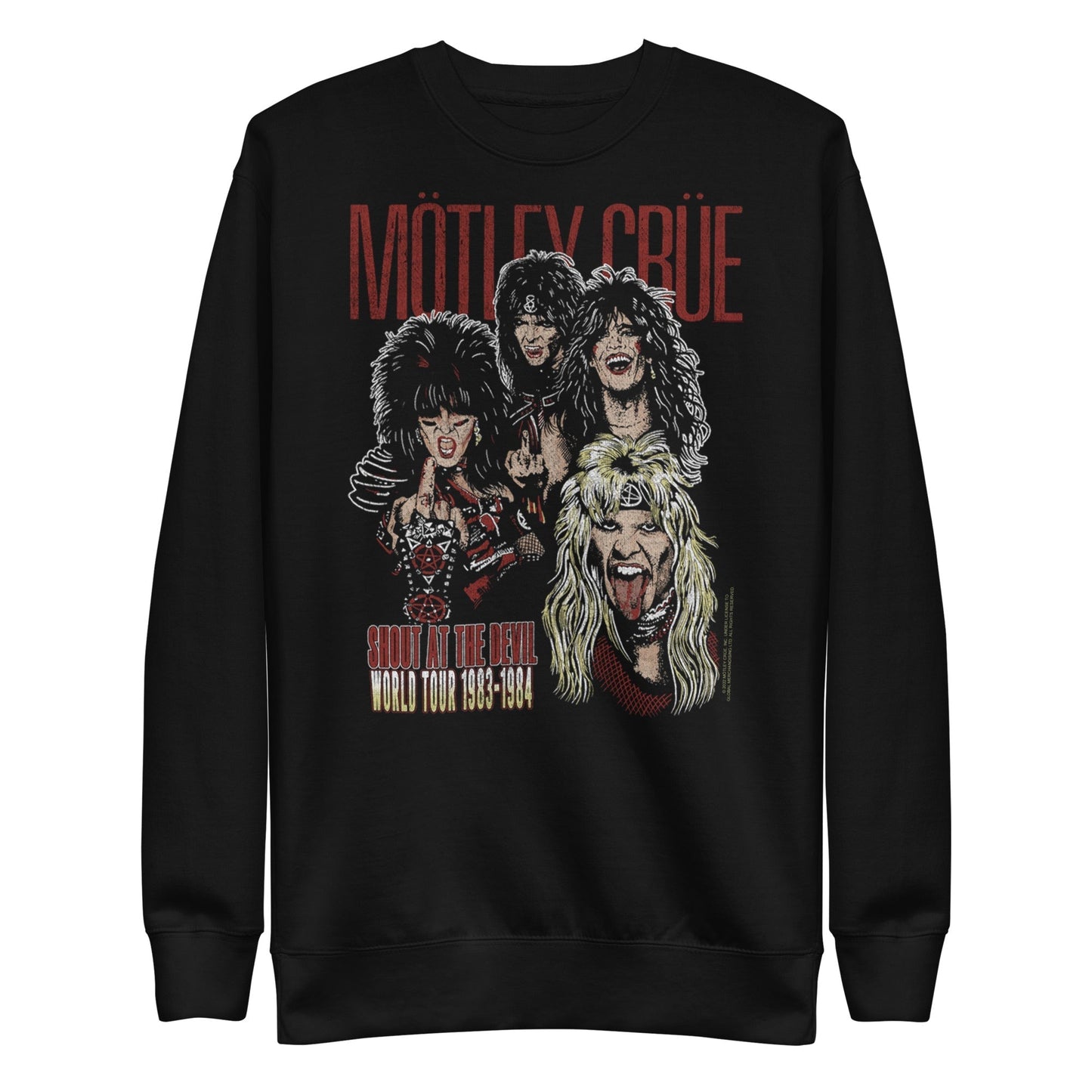 MERCHMOMENT Motley Crue - Shout at the Devil Sweatshirt [Apparel] - Rock Band Apparel
