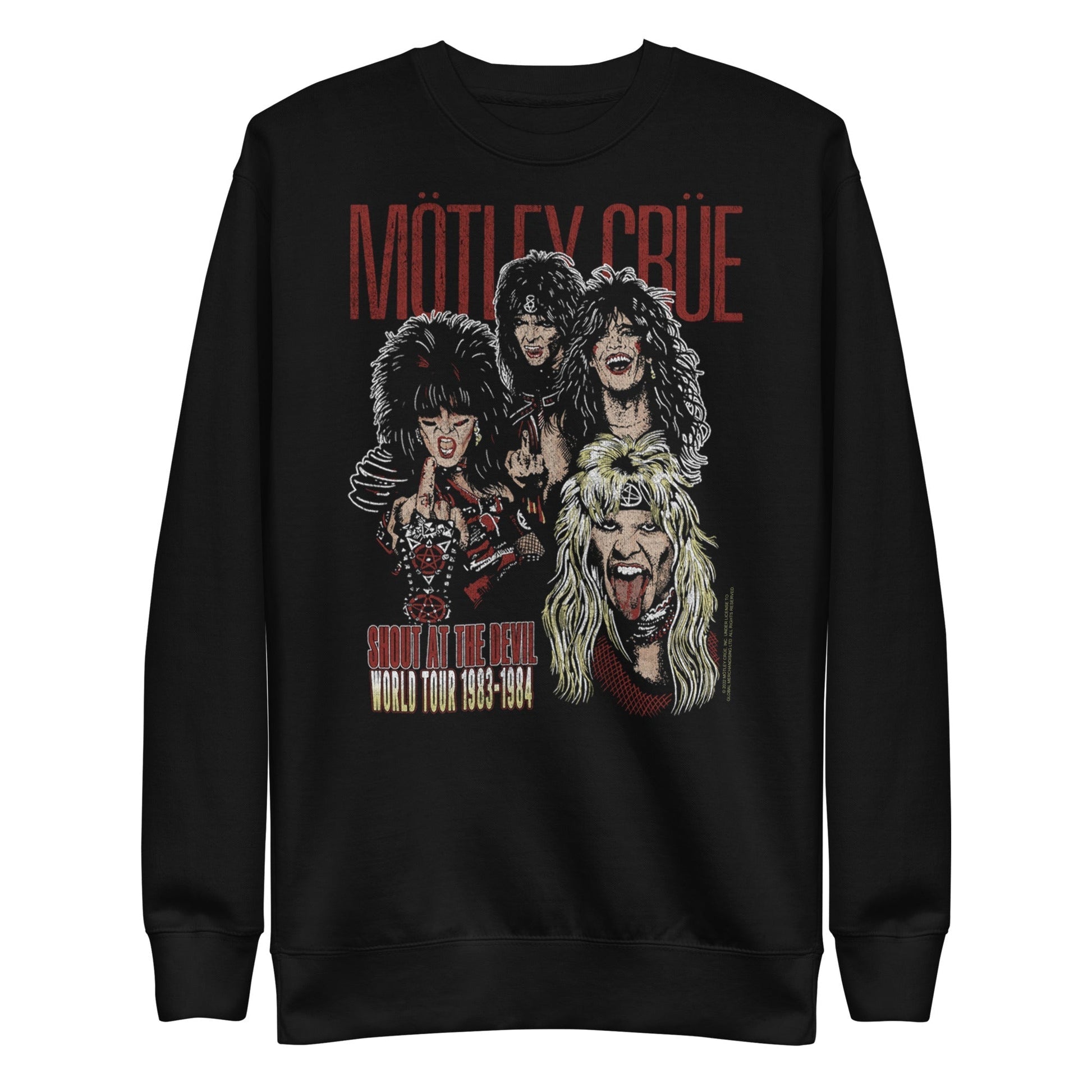 MERCHMOMENT Motley Crue - Shout at the Devil Sweatshirt [Apparel] - Rock Band Apparel