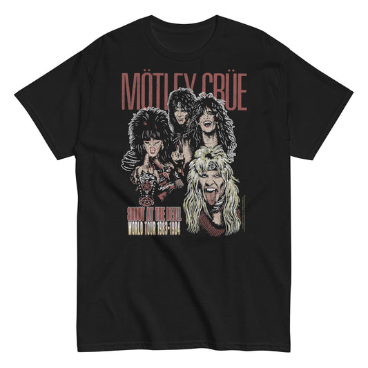MERCHMOMENT Motley Crue - Shout at the Devil T-Shirt [Apparel] - Rock Band Apparel