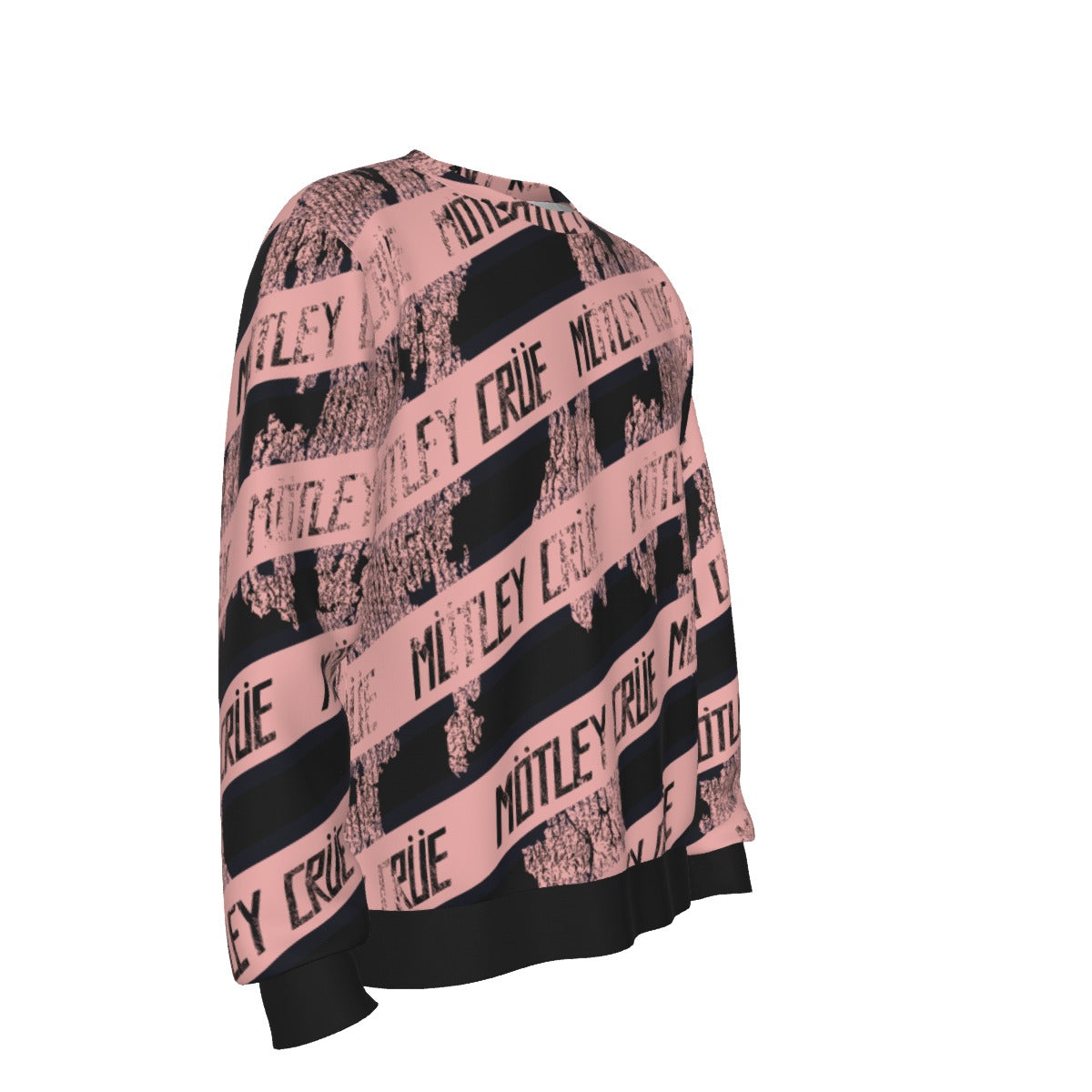 MerchMoment Motley Crue Slanted All Over Print Sweatshirt [Apparel] As Shown