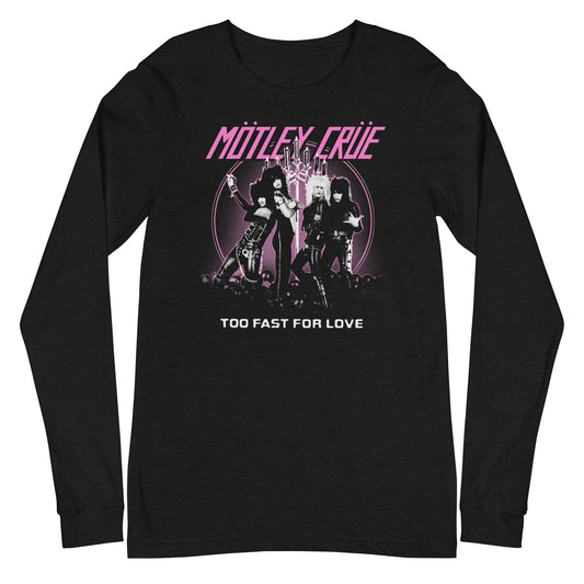MerchMoment Motley Crue - Too Fast for Love Long Sleeve T-Shirt [Apparel] Black