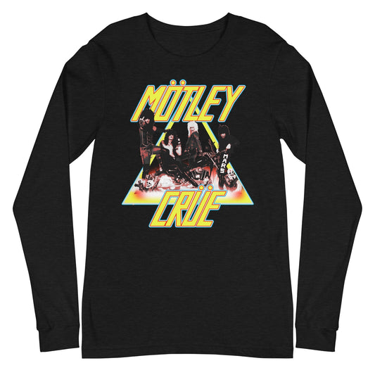 MERCHMOMENT Motley Crue - Triangle Logo Long Sleeve T-Shirt [Apparel] - Rock Band Apparel