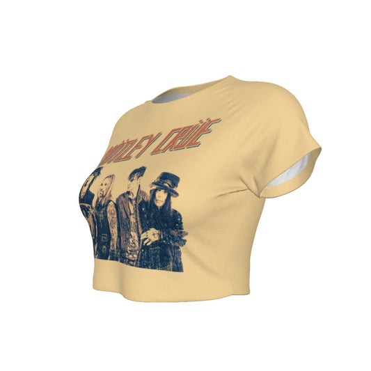 MERCHMOMENT Motley Crue With the Band Women's Crop Top [Apparel] - Rock Band Apparel