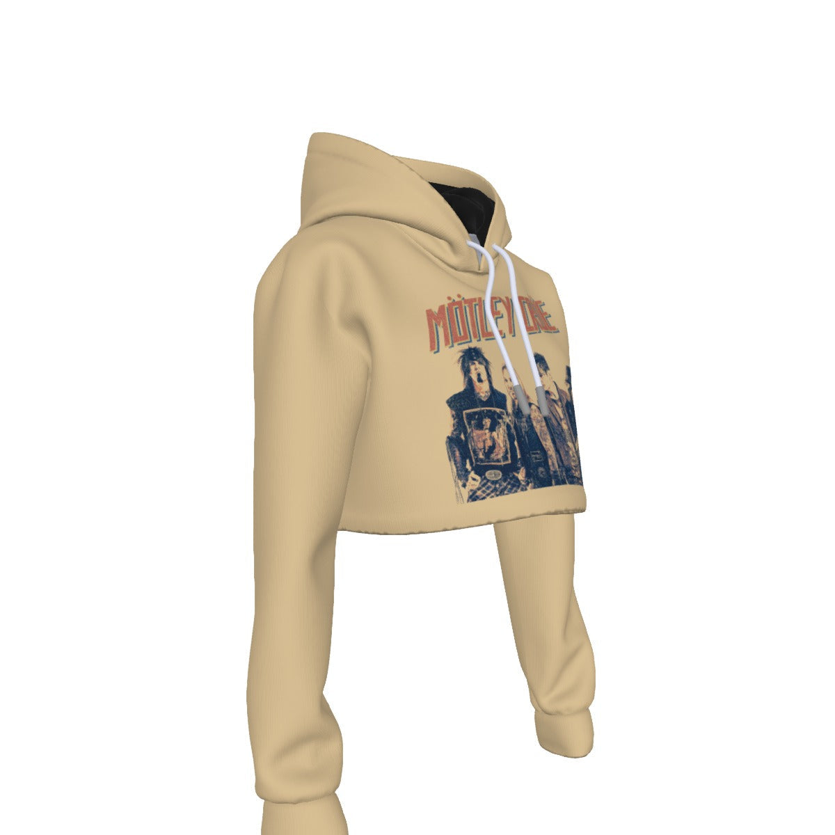 MERCHMOMENT Motley Crue With the Band Women's Cropped Hoodie [Apparel] - Rock Band Apparel