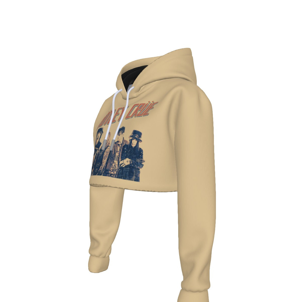 MERCHMOMENT Motley Crue With the Band Women's Cropped Hoodie [Apparel] - Rock Band Apparel
