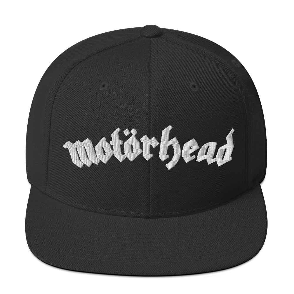 MerchMoment Motorhead Arched Logo Embroidered Snapback Hat [Apparel]