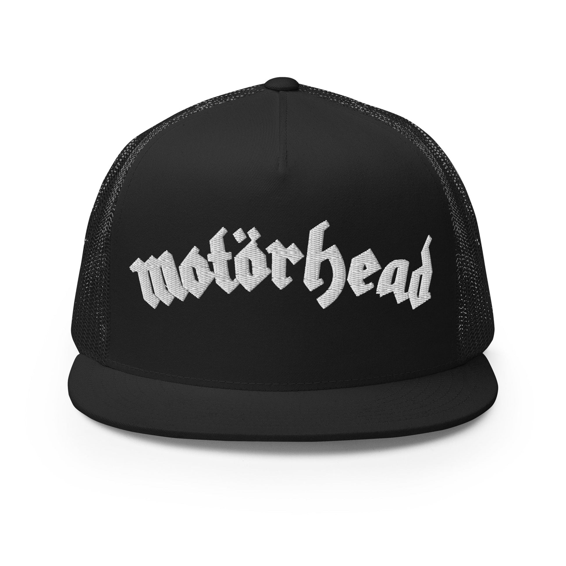 MerchMoment Motorhead Arched Logo Embroidered Trucker Hat [Apparel]