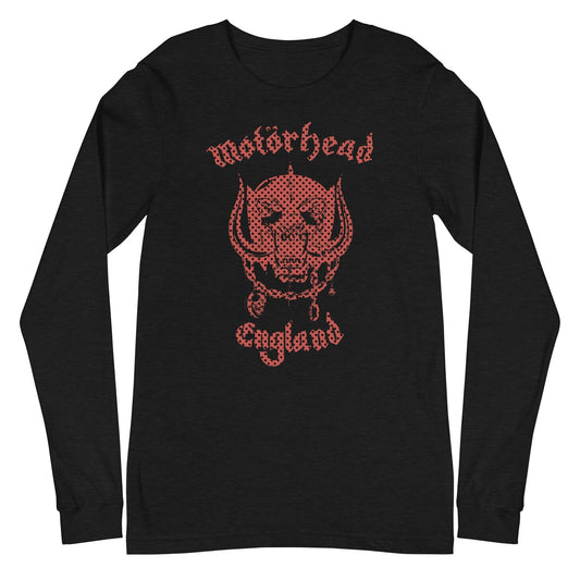 MerchMoment Motorhead - Checkered Warpig Long Sleeve T-Shirt [Apparel] Black
