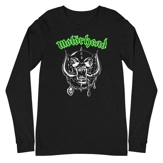 MerchMoment Motorhead - Green Logo Long Sleeve T-Shirt [Apparel] Black
