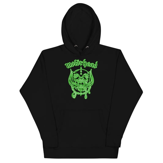 MerchMoment Motorhead - Neon Green Warpig Hoodie [Apparel] Black