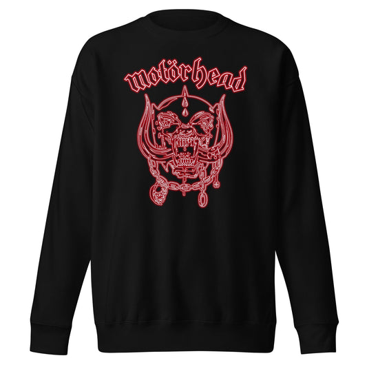 MerchMoment Motorhead - Neon Red Warpig Sweatshirt [Apparel] Black