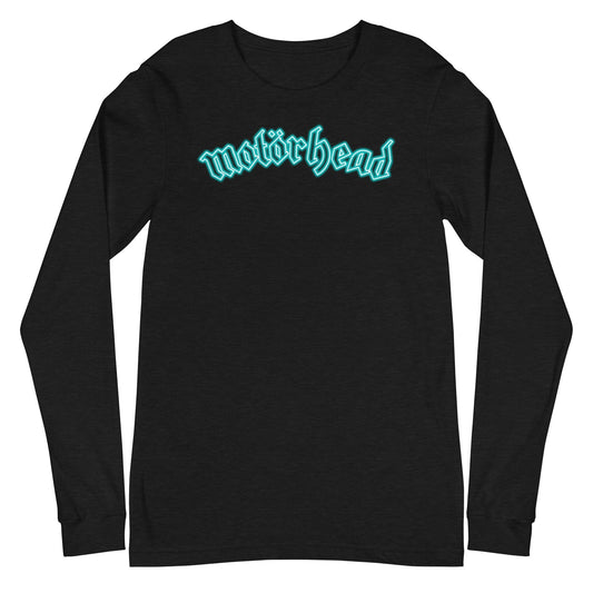 MERCHMOMENT Motorhead - Neon Teal Moon Long Sleeve T-Shirt [Apparel] - Rock Band Apparel