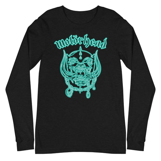MERCHMOMENT Motorhead - Neon Teal Warpig Long Sleeve T-Shirt [Apparel] - Rock Band Apparel