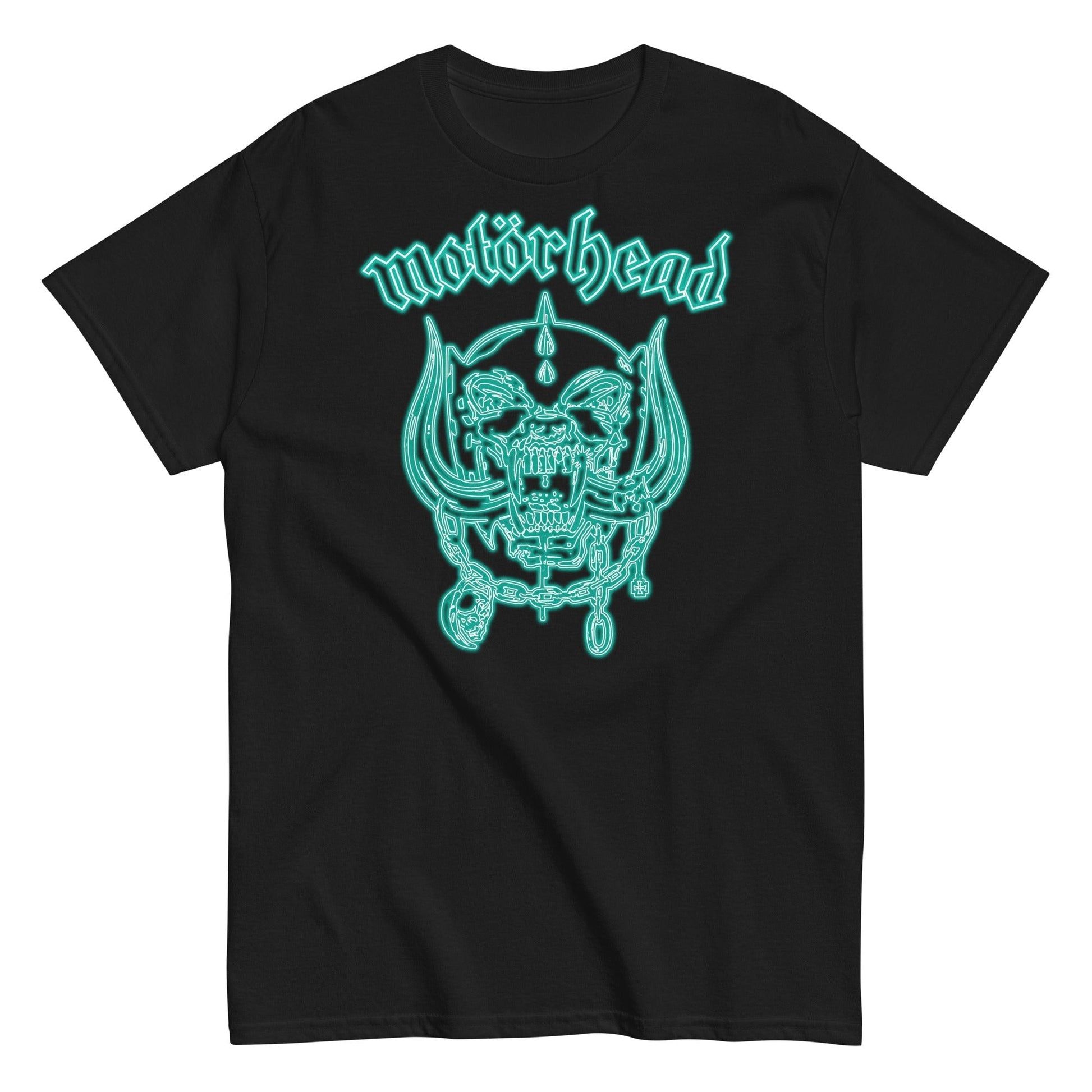 MerchMoment Motorhead - Neon Teal Warpig T-Shirt [Apparel] Black