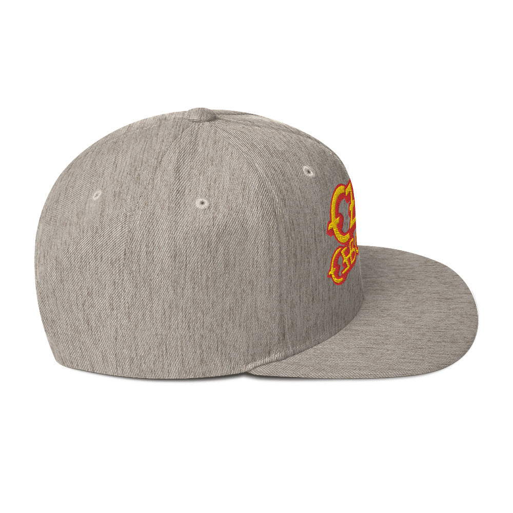 MERCHMOMENT Ozzy Osborne Grey Embroidered Snapback Hat [Apparel] - Rock Band Apparel