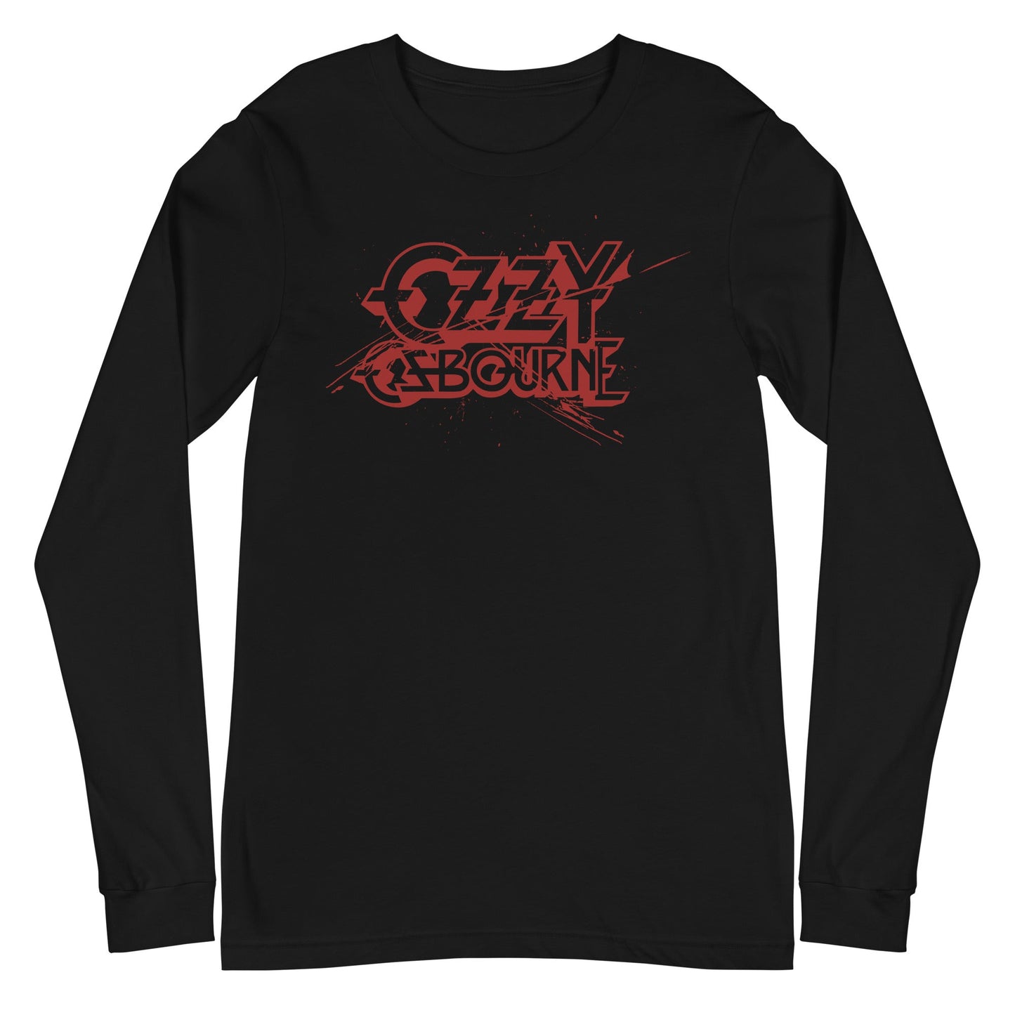 MerchMoment Ozzy Osbourne - Blood Logo Long Sleeve T-Shirt [Apparel] Black