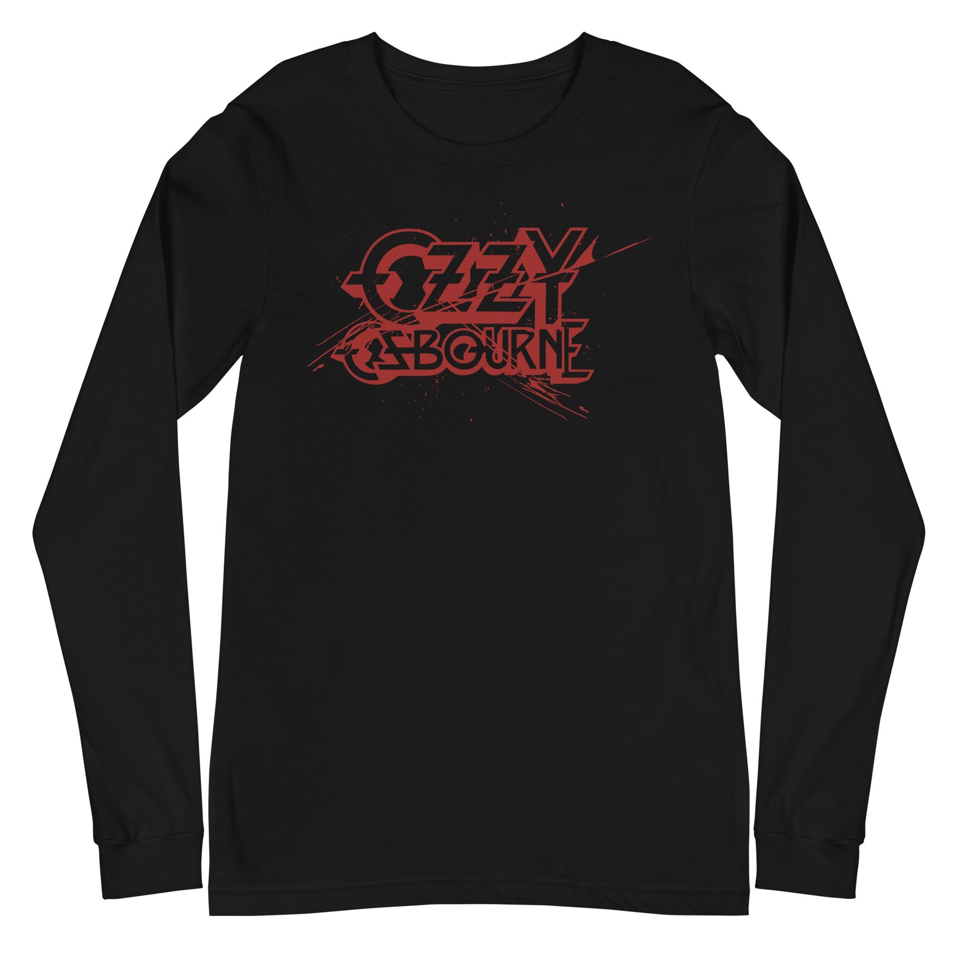 MerchMoment Ozzy Osbourne - Blood Logo Long Sleeve T-Shirt [Apparel] Black