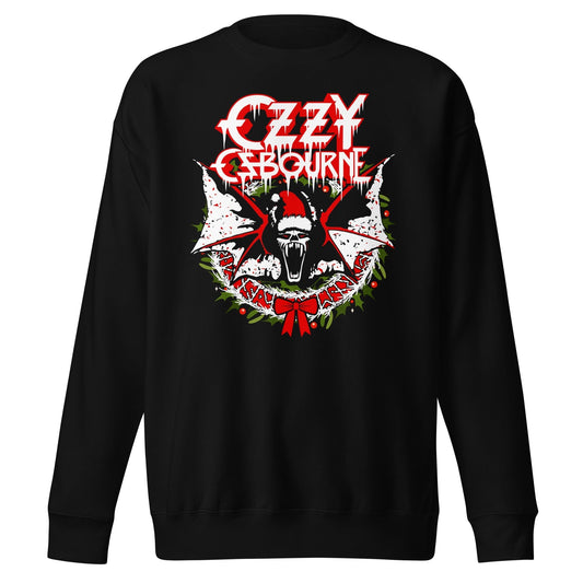 MerchMoment Ozzy Osbourne - Christmas Sweatshirt [Apparel] Black