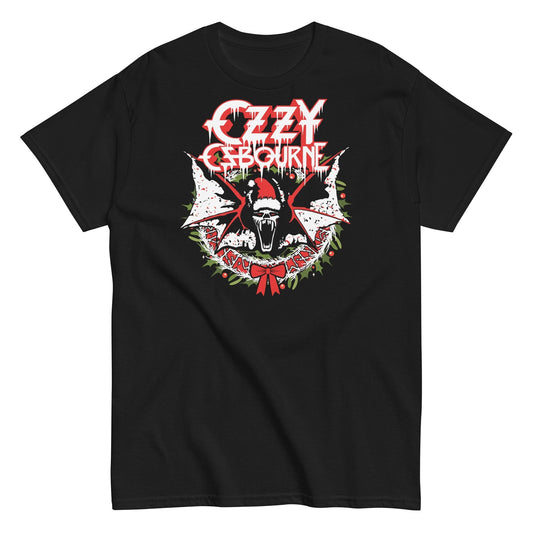 MerchMoment Ozzy Osbourne - Christmas T-Shirt [Apparel] Black