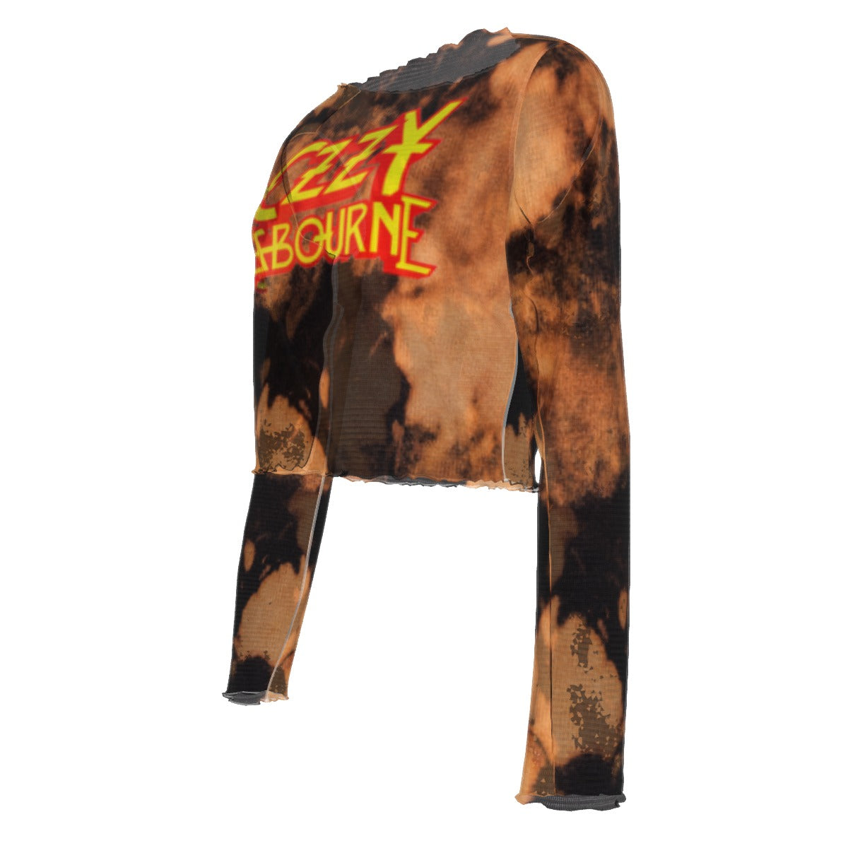MERCHMOMENT Ozzy Osbourne Classic Logo Women's Mesh Top [Apparel] - Rock Band Apparel