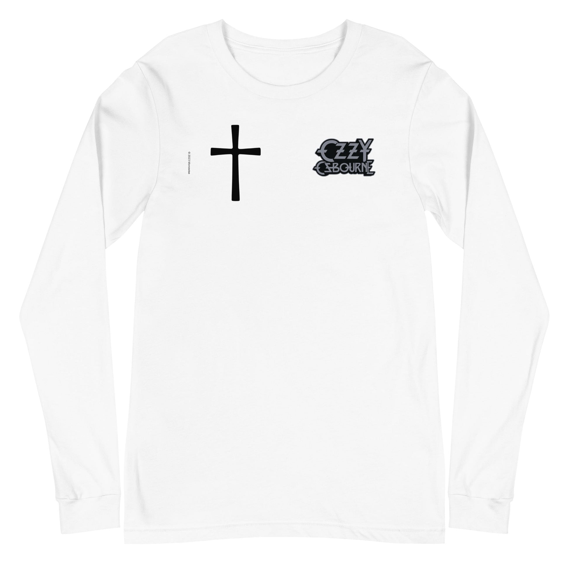 MerchMoment Ozzy Osbourne - Cross Logo Long Sleeve T-Shirt [Apparel] White