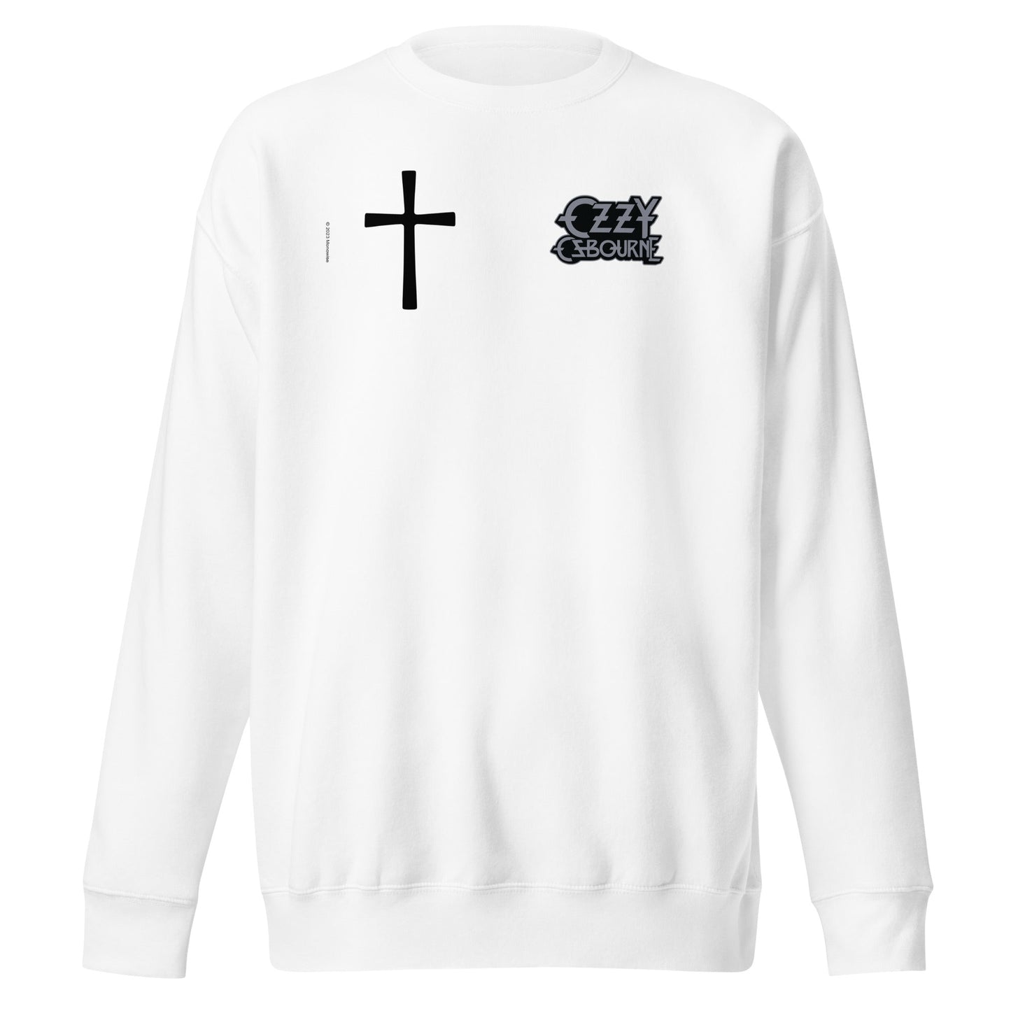 MerchMoment Ozzy Osbourne - Cross Logo Sweatshirt [Apparel] White