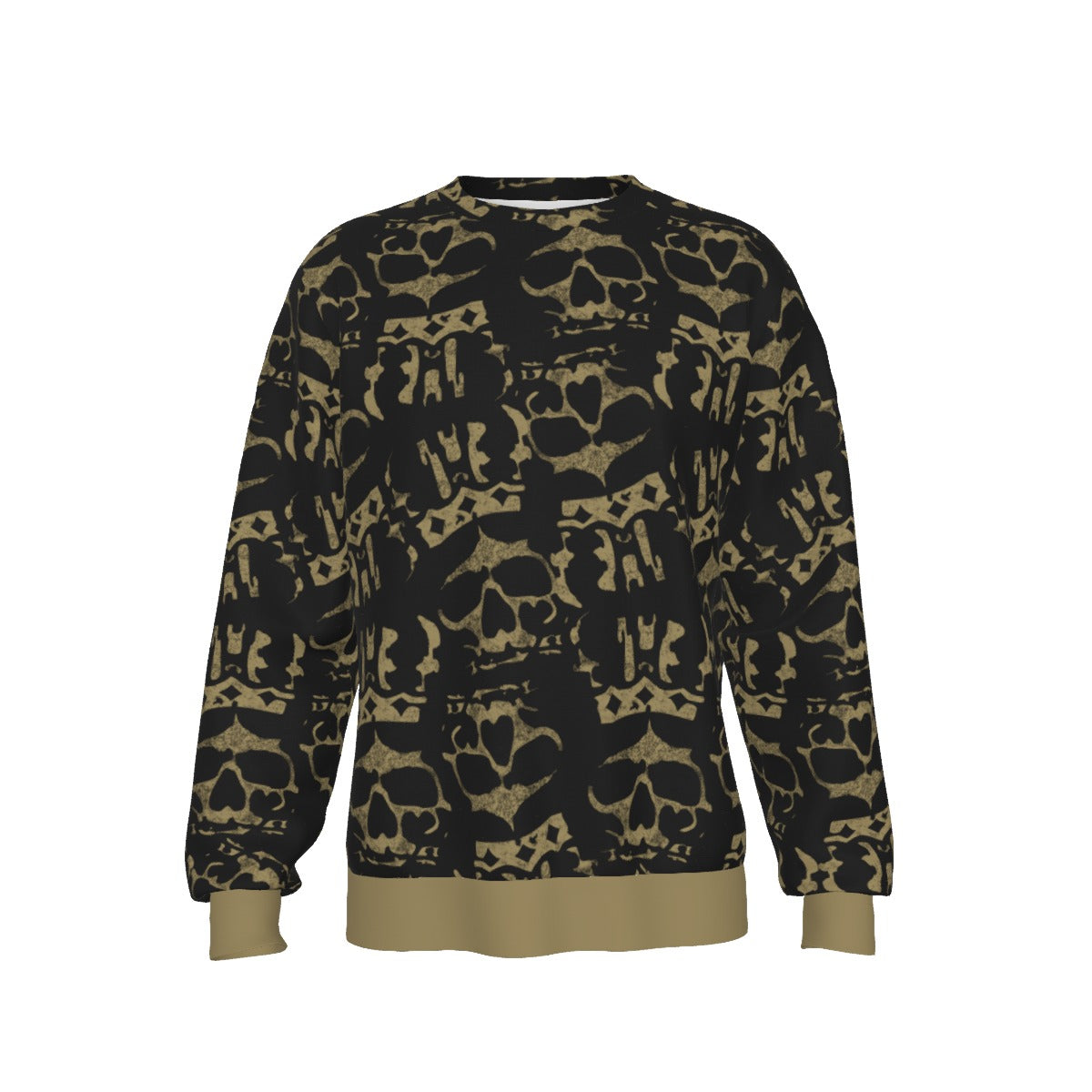 MERCHMOMENT Ozzy Osbourne Crown Skull All Over Print Sweatshirt [Apparel] - Rock Band Apparel