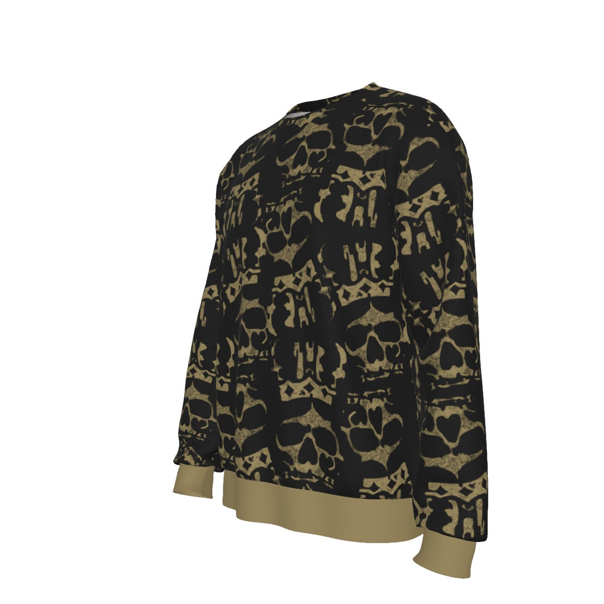 MERCHMOMENT Ozzy Osbourne Crown Skull All Over Print Sweatshirt [Apparel] - Rock Band Apparel