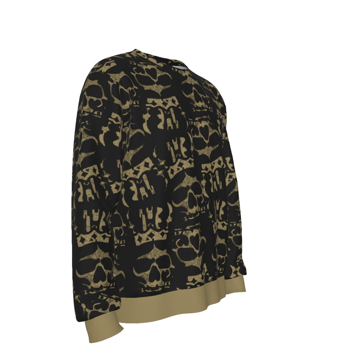 MERCHMOMENT Ozzy Osbourne Crown Skull All Over Print Sweatshirt [Apparel] - Rock Band Apparel