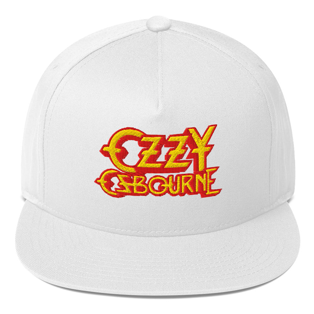 MERCHMOMENT Ozzy Osbourne Embroidered Snapback Hat [Hat] - Rock Band Apparel