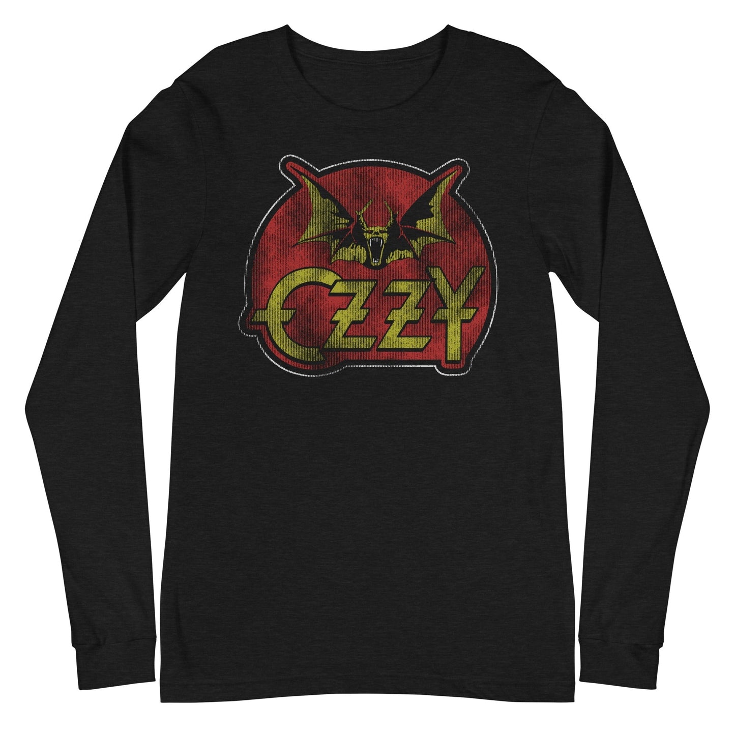 MERCHMOMENT Ozzy Osbourne - Flaming Bat Long Sleeve T-Shirt [Apparel] - Rock Band Apparel