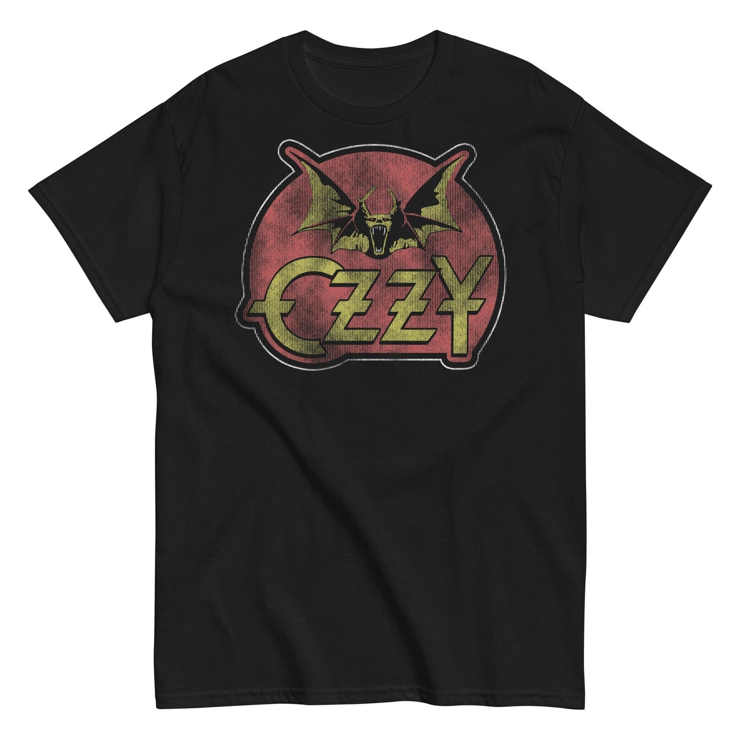 MERCHMOMENT Ozzy Osbourne - Flaming Bat T-Shirt [Apparel] - Rock Band Apparel