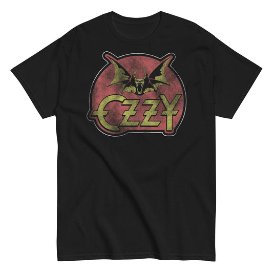 MerchMoment Ozzy Osbourne - Flaming Bat T-Shirt [Apparel] Black