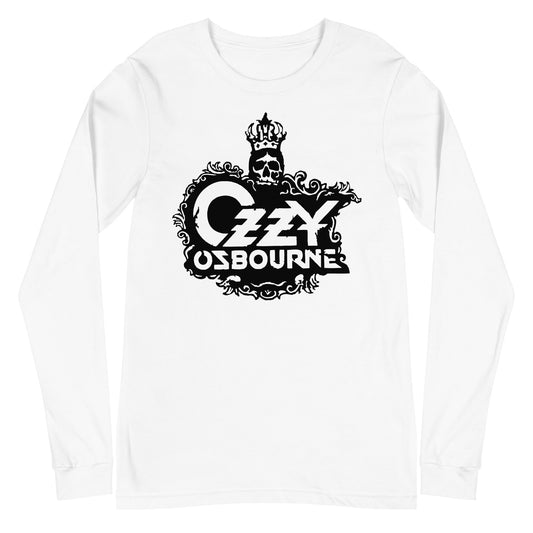 MerchMoment Ozzy Osbourne - Gilded Logo Long Sleeve T-Shirt [Apparel] White