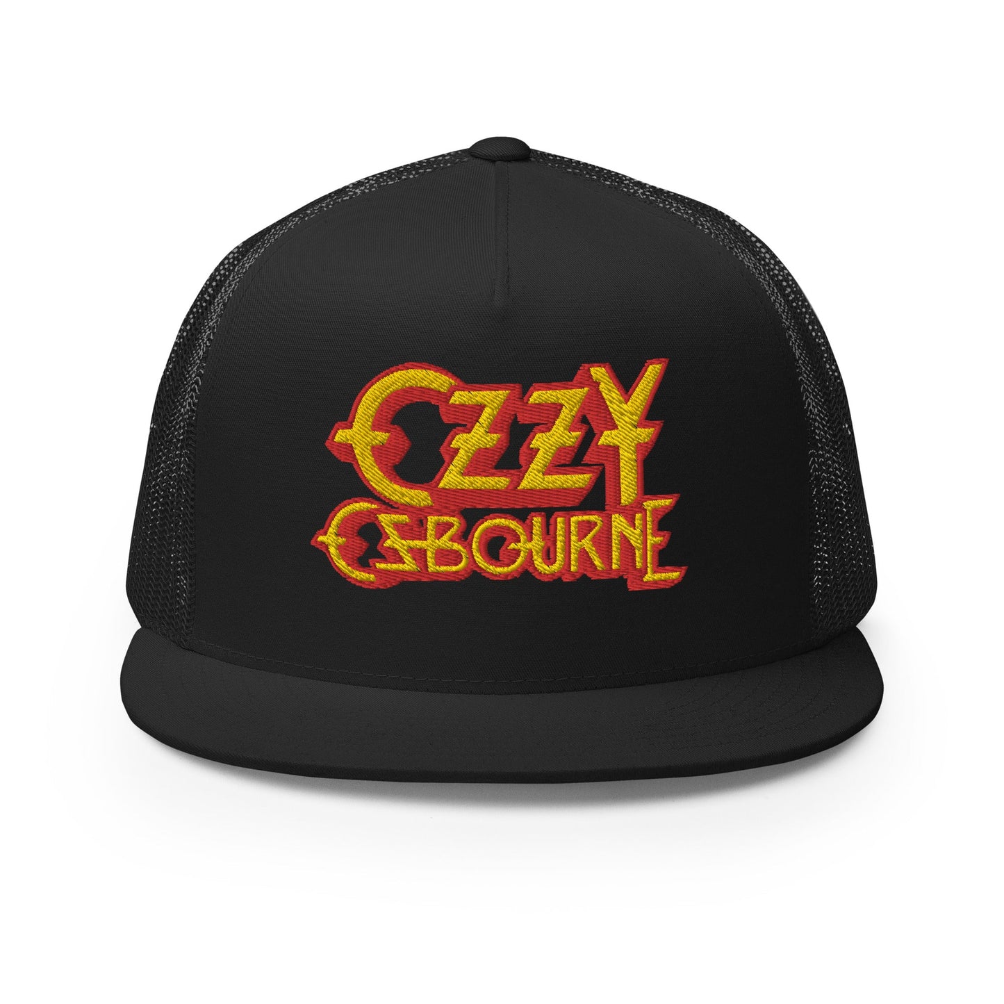 MERCHMOMENT Ozzy Osbourne Noise Embroidered Trucker Hat [Apparel] - Rock Band Apparel
