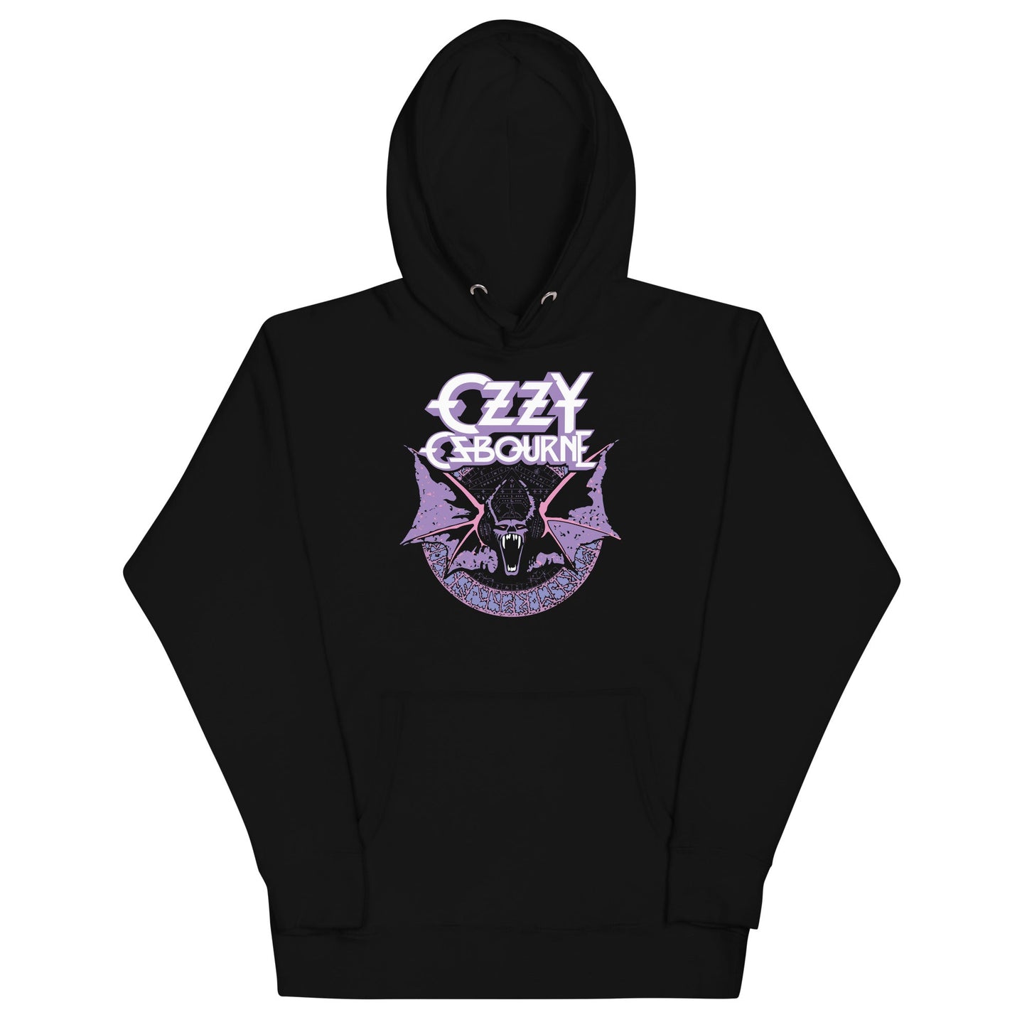 MERCHMOMENT Ozzy Osbourne - Purple Bat Hoodie [Apparel] - Rock Band Apparel